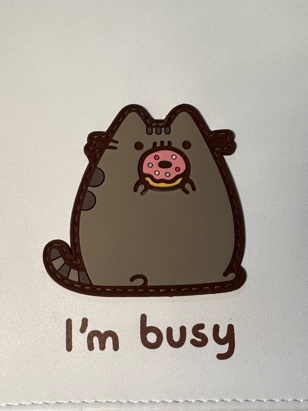 NWOT Pusheen The Cat I’m Busy Faux Leather Backpack Licensed 13x12x5 Kawaii - Picture 13 of 13
